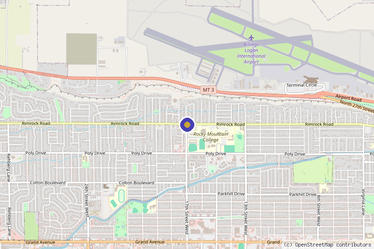 Map showing the location of Strive Wellness in Billings, MT