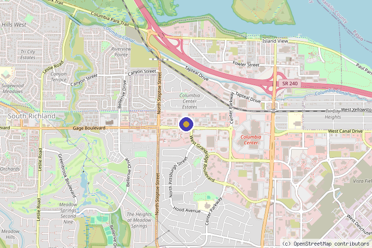 Map showing the location of Revive Wellness in Kennewick, WA