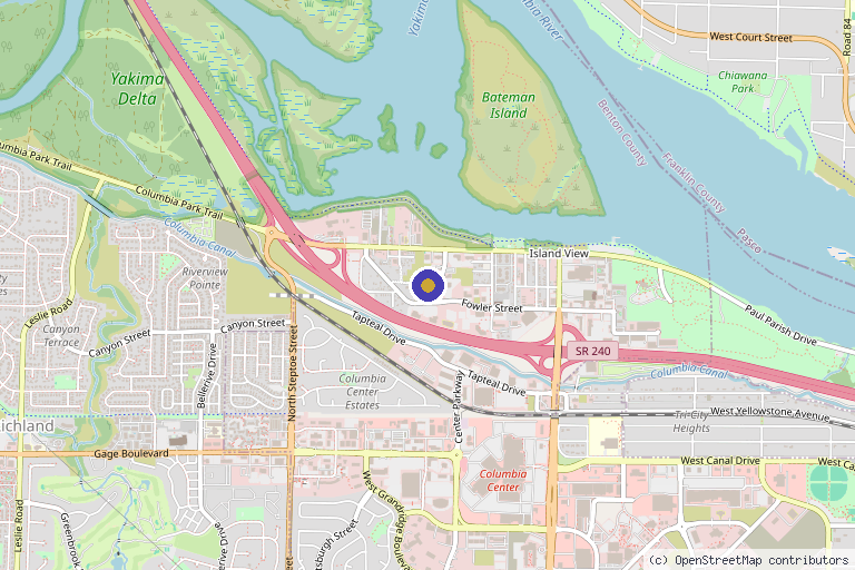Map showing the location of Paradigm Innovative Health PLLC in Richland, WA