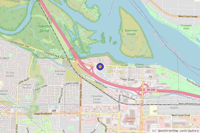 Map showing the location of Regenx Wellness Center in Richland, WA