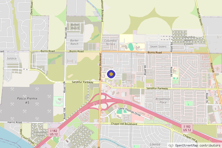 Map showing the location of Nextdoor Wellness in Pasco, WA