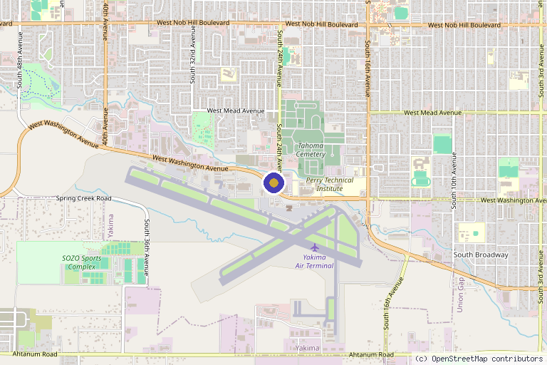 Map showing the location of New U Women's Clinic & Aesthetics in Yakima, WA