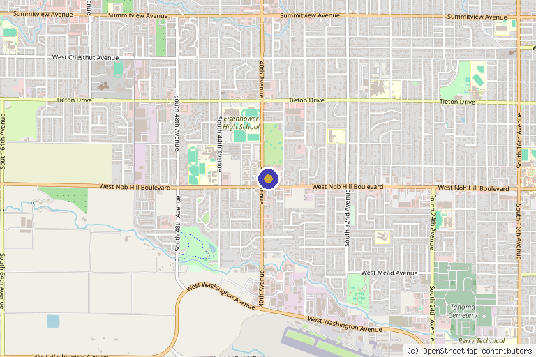 Map showing the location of Verduzco Medical Aesthetics in Yakima, WA