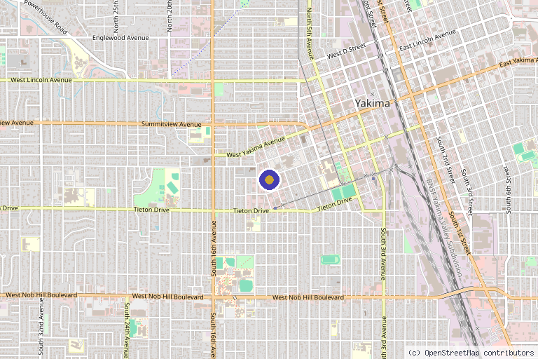 Map showing the location of Fiamo Wellness and Aesthetics in Yakima, WA