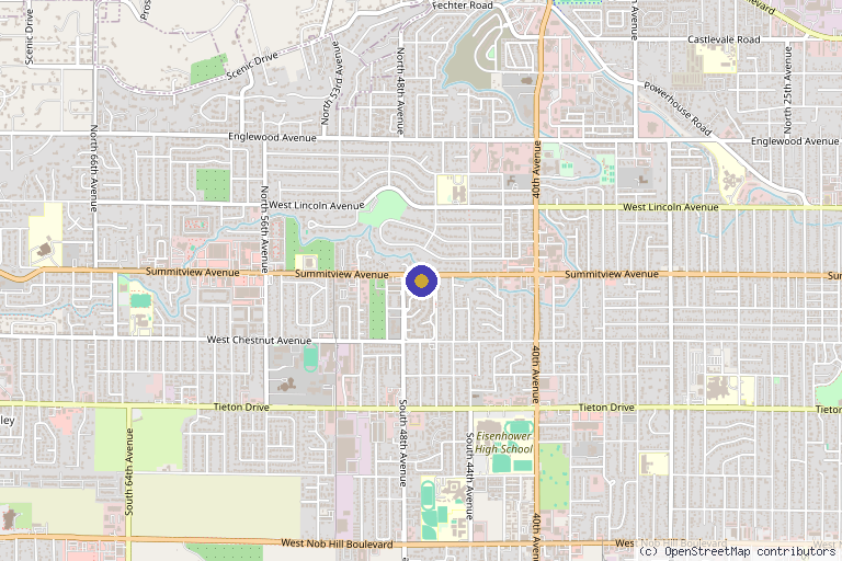 Map showing the location of Renee Woods, MD/ Advocate Health Care PC in Yakima, WA