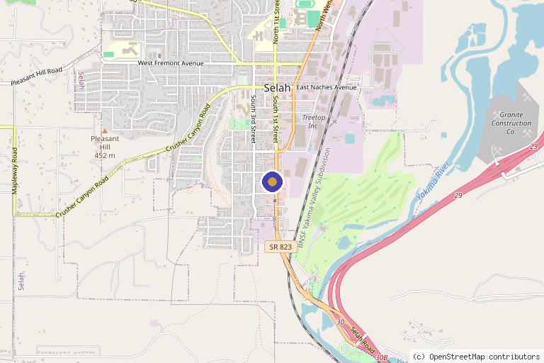 Map showing the location of Kalon Aesthetics in Selah, WA