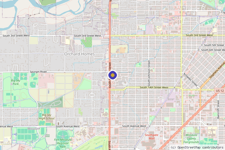 Map showing the location of RejuveCare Clinic & Medical Spa in Missoula, MT