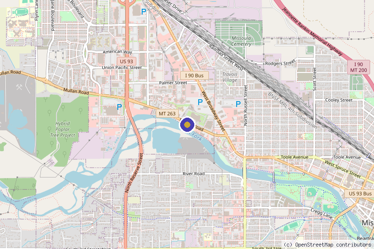 Map showing the location of Missoula Wellness & Medspa in Missoula, MT
