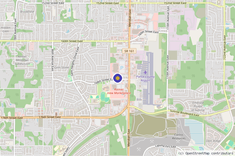 Map showing the location of Nordquist Integrated Medicine in Puyallup, WA