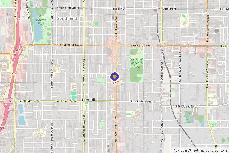 Map showing the location of Integrated Wellness & Psychiatry in Tacoma, WA