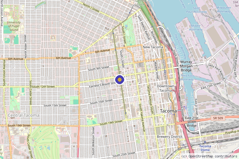 Map showing the location of Physician Coach in Tacoma, WA