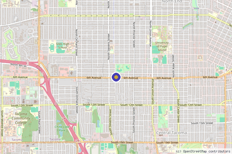 Map showing the location of Full Spectrum Face + Body in Tacoma, WA