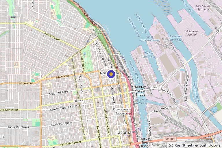 Map showing the location of The Little Med Spa in Tacoma, WA