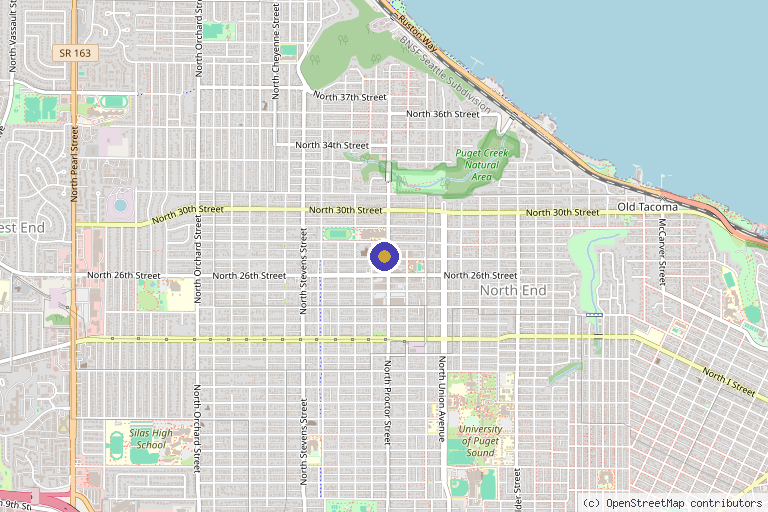 Map showing the location of Aesthetic Medicine MD in Tacoma, WA