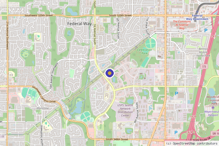 Map showing the location of Genesis Spine, Joint & Regenerative Medicine in Federal Way, WA
