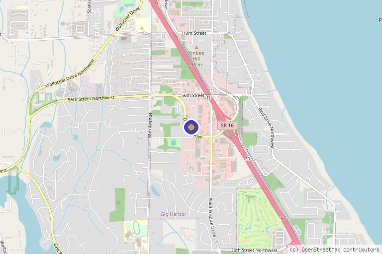 Map showing the location of Nuvo Med Aesthetics and Regenerative Medicine in Gig Harbor, WA