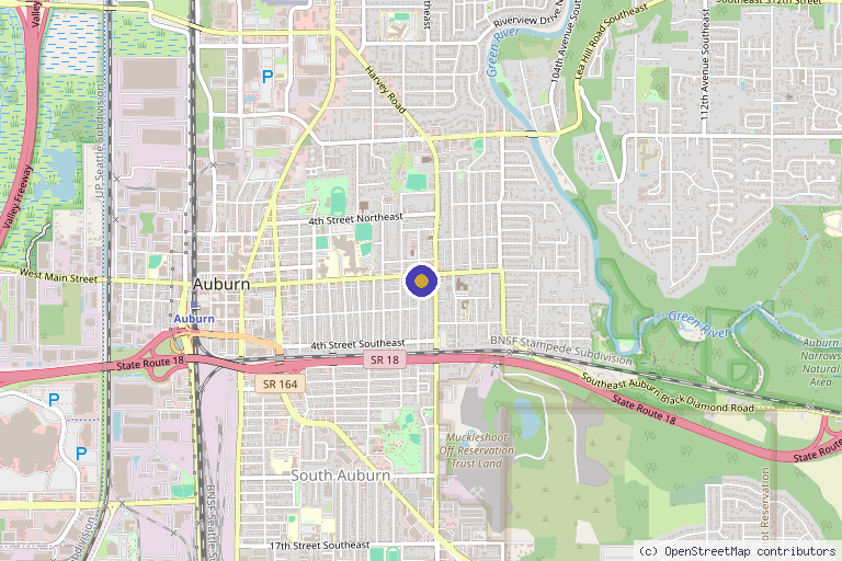 Map showing the location of The Resort Medspa & Wellness Center in Auburn, WA