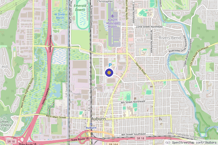 Map showing the location of Cascade Eye & Skin Centers, PC in Auburn, WA