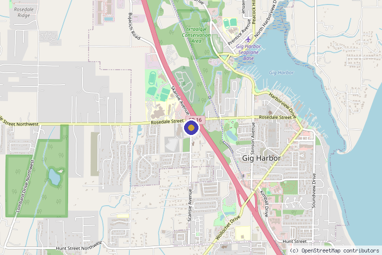 Map showing the location of The Dynamic Regenerative Care Clinic in Tacoma, WA
