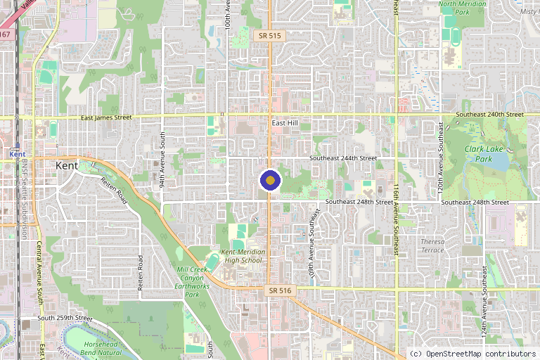 Map showing the location of Regenerative Medicine Northwest in Everett, WA