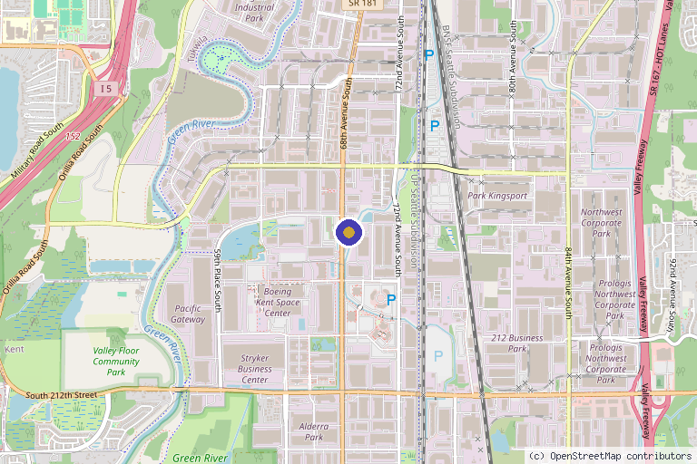 Map showing the location of R & R Beauty Med Spa in Kent, WA