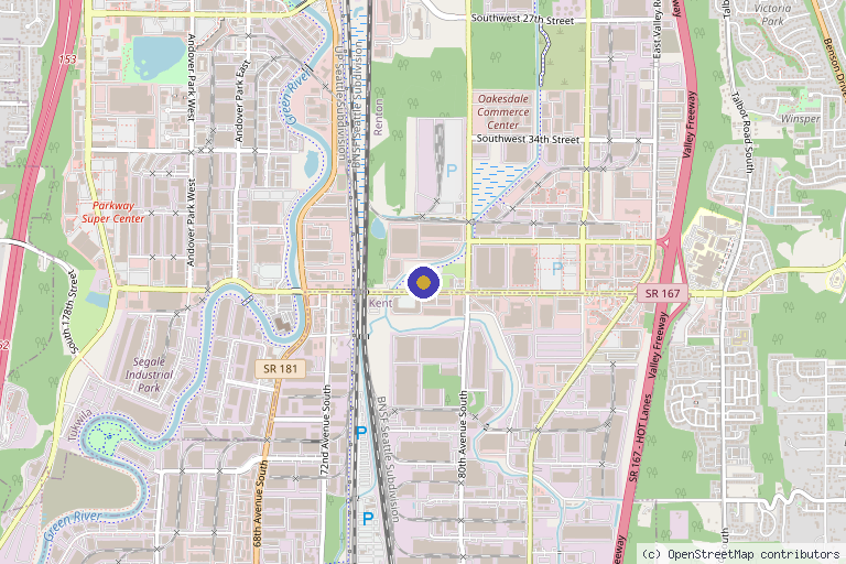 Map showing the location of KLS Aesthetics in Renton, WA