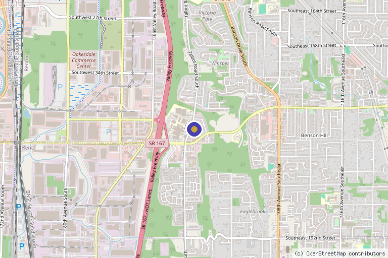 Map showing the location of IV Therapy WA in Renton, WA