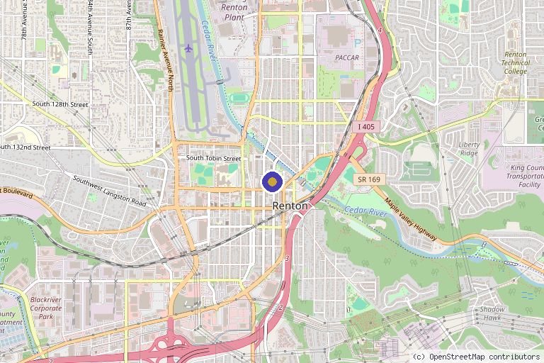 Map showing the location of New Wave Functional & Aesthetic Medicine in Renton, WA