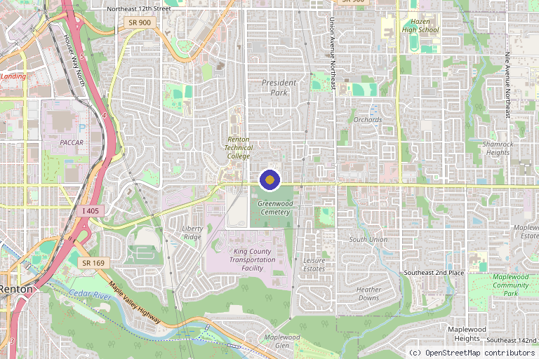 Map showing the location of Rani Beauty Clinic in Renton, WA