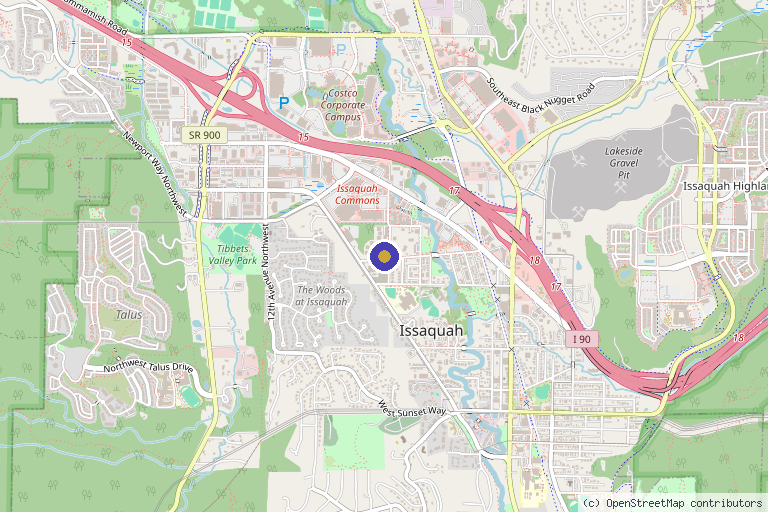 Map showing the location of Metamorphosis Holistic MedSpa, PLLC in Issaquah, WA