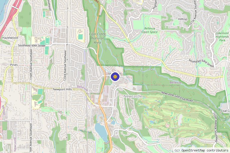 Map showing the location of Rejuve Medspa in Newcastle, WA