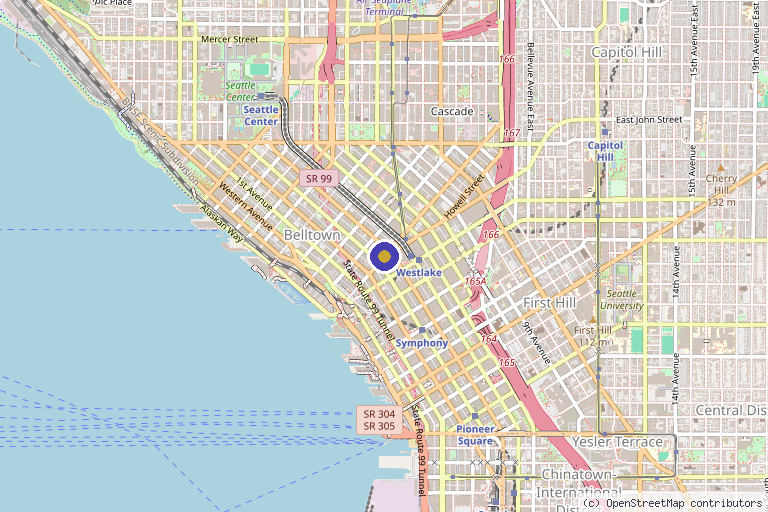 Map showing the location of NMDP Seattle Collection Center in Seattle, WA