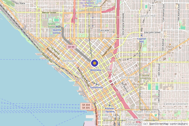 Map showing the location of Pinnacle Integrative Health in Seattle, WA