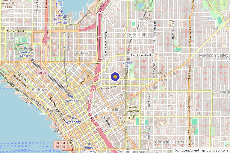 Map showing the location of Element MedSpa in Seattle, WA