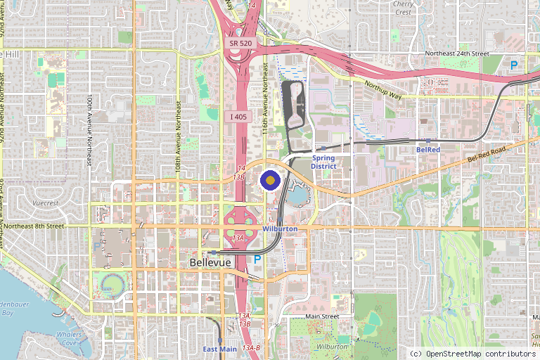 Map showing the location of Holistique Medical Center & IV Lounge in Bellevue, WA