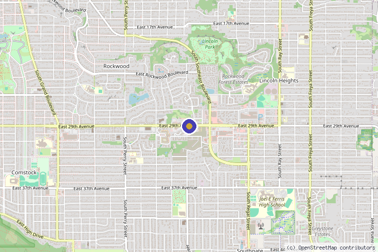 Map showing the location of New Hope Regeneration in Spokane, WA