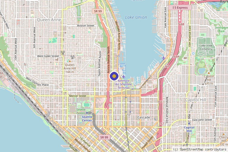 Map showing the location of Seattle Sports & Regenerative Medicine in Seattle, WA