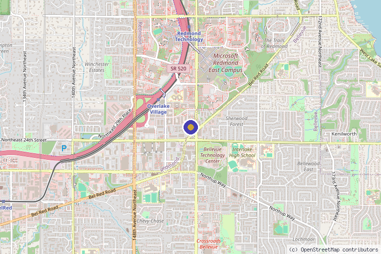 Map showing the location of MD Medspa - Dr. Dhirendra Kumar MD in Redmond, WA