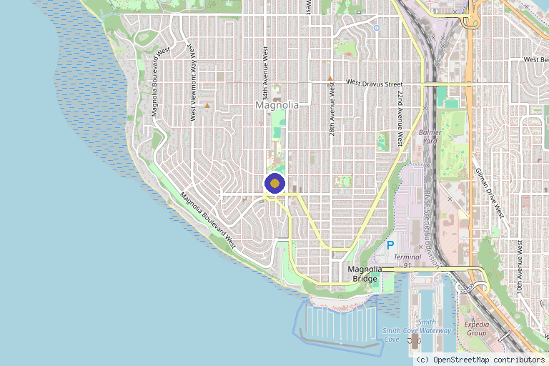 Map showing the location of Lux Aesthetics in Seattle, WA