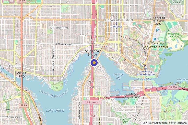 Map showing the location of Seattle Spine & Sports Medicine in Seattle, WA