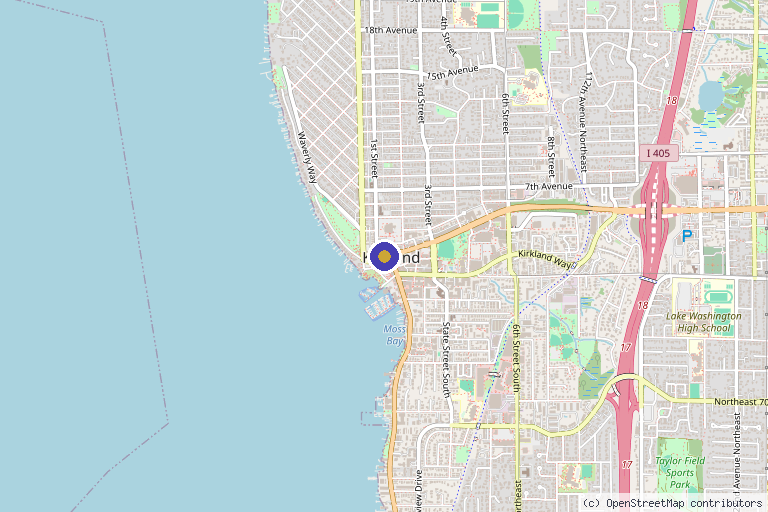 Map showing the location of Skintegrity MedSpa in Kirkland, WA