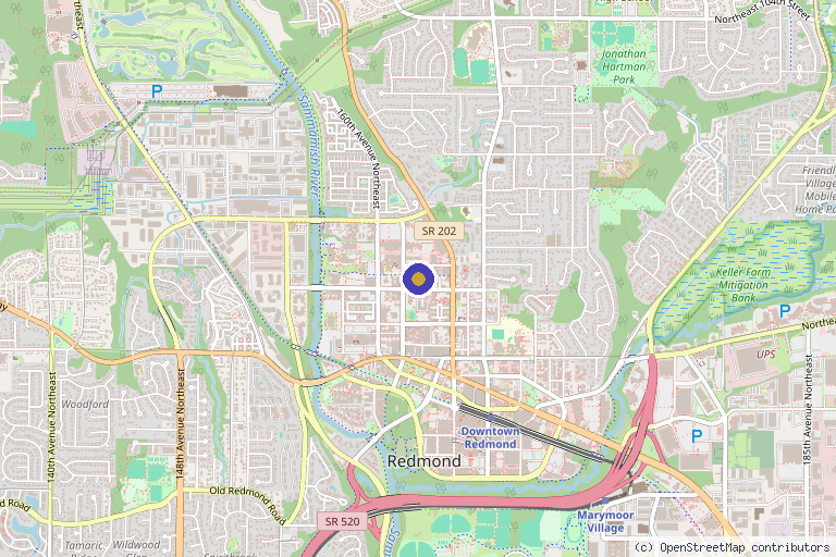 Map showing the location of InShapeMD Clinic in Redmond, WA