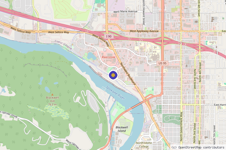 Map showing the location of 5C | Regenerative Medicine in Coeur d'Alene, ID