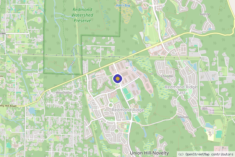 Map showing the location of Alpine Integrated Medicine in Redmond, WA