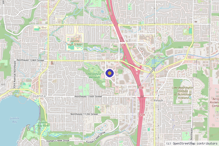 Map showing the location of Bellamedica Aesthetics in Kirkland, WA