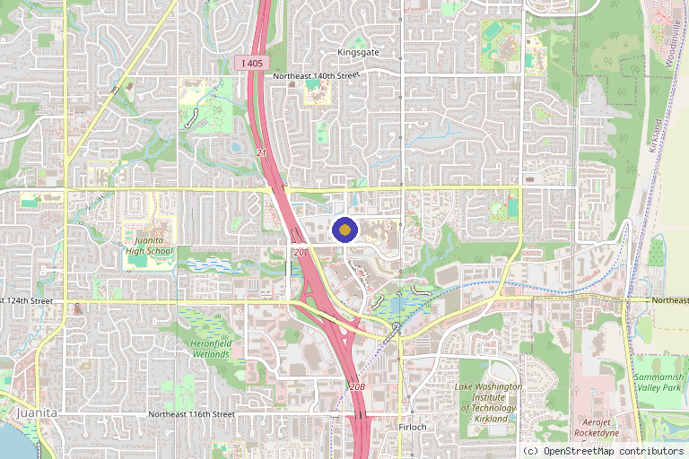 Map showing the location of Proliance Eastside Pain and Regenerative Medicine in Seattle, WA