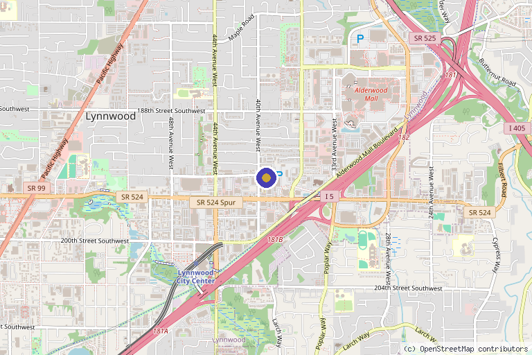 Map showing the location of Specialty Natural Medicine in Lynnwood, WA