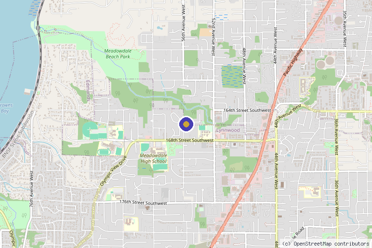 Map showing the location of Eugene's Aesthetics in Lynnwood, WA