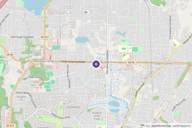 Map showing the location of byAVEED Aesthetics & Skin in Mill Creek, WA