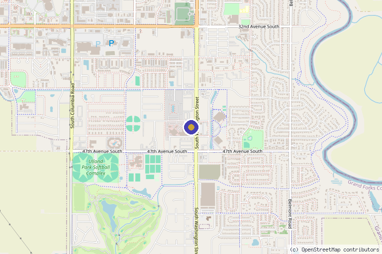 Map showing the location of Altru's Interventional Pain Management in Grand Forks, ND